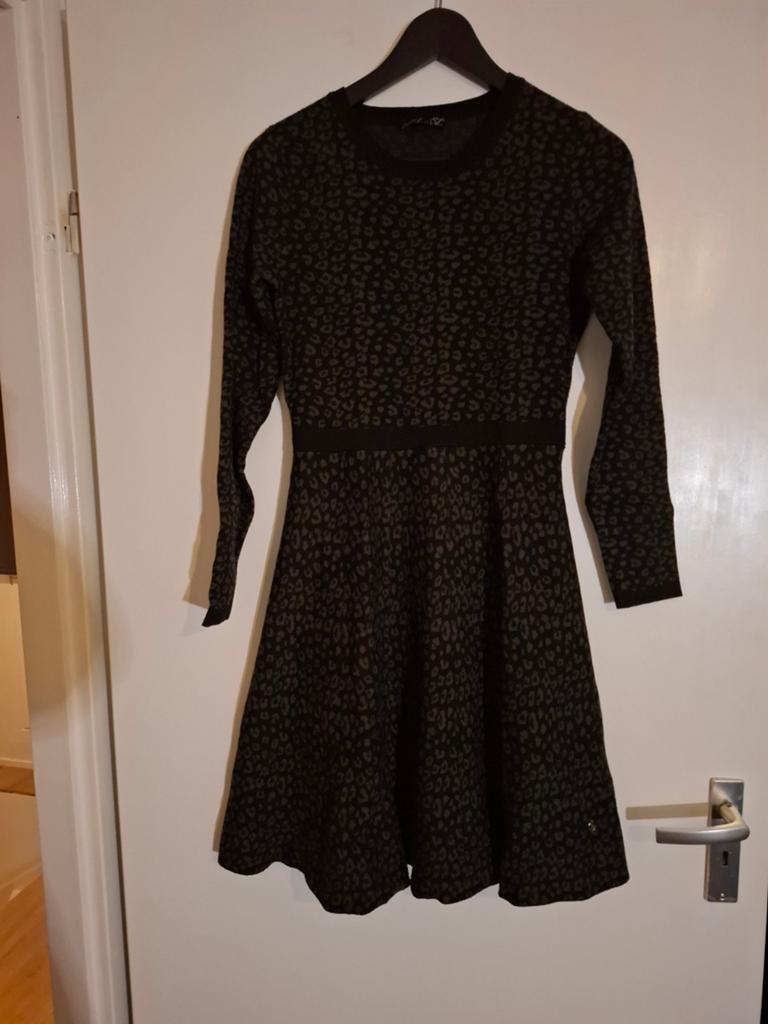 Leopardprint jurk van Sliced Lemon, maat M/38, Maat 38/40 (M), Zo goed als nieuw, Boven de knie, Groen