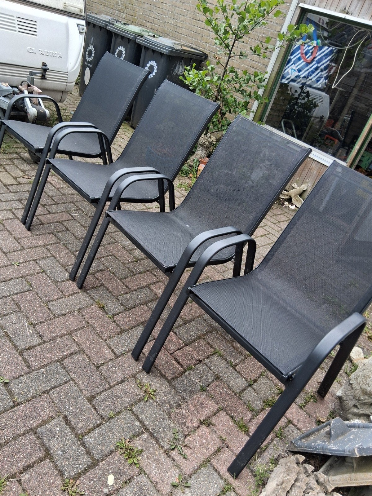 ongebruikte tuinstoelen, Tuin en Terras, Ophalen, Nieuw, Metaal, Stapelbaar