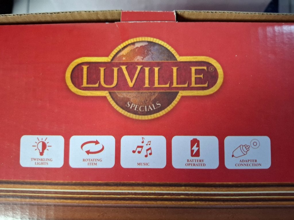Luville Kerstdorp met rendieren en bewegende kerstboom, Ophalen, Zo goed als nieuw