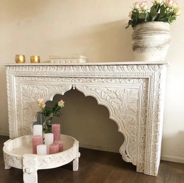 Kalini Sidetable Whitewash, 100 tot 150 cm, Ophalen of Verzenden, Zo goed als nieuw, 25 tot 50 cm