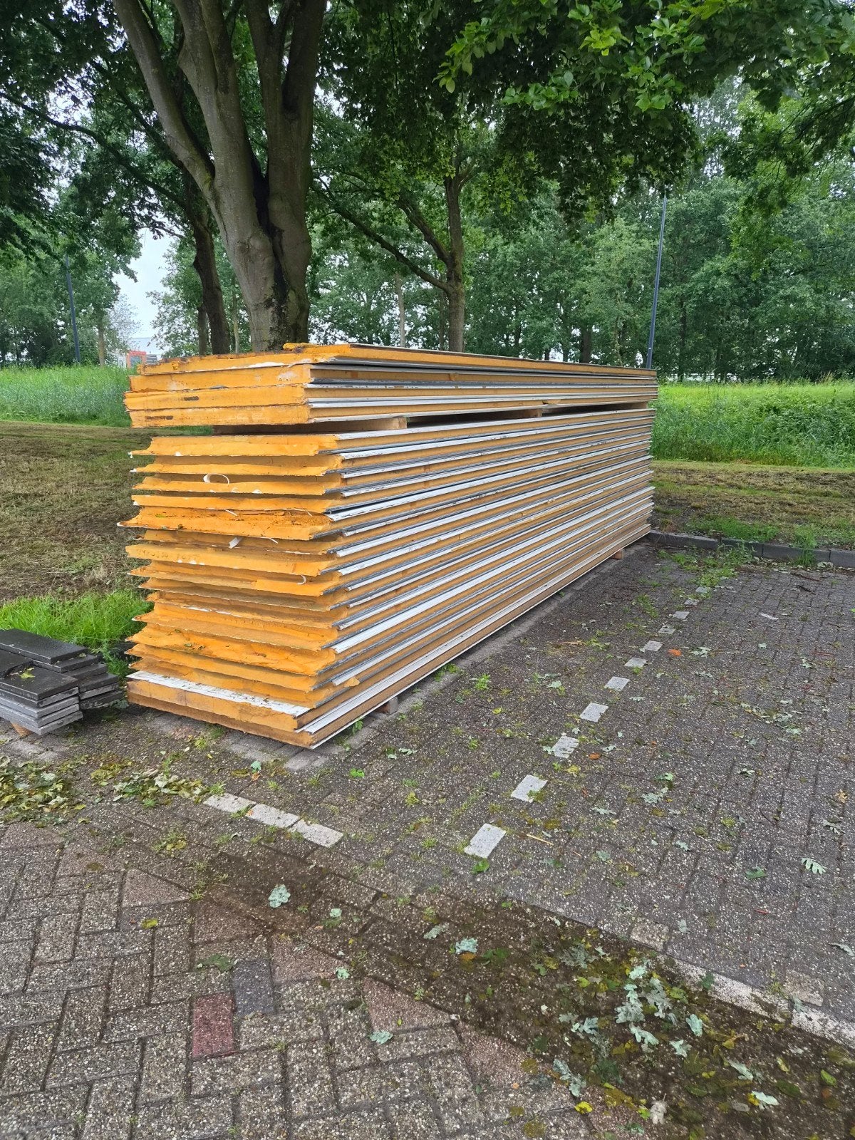 Damwand isolatieplaten wit, gebruikte staat. 110x600cm, Ophalen, Gebruikt, Hardschuim (Pir), 15 m² of meer