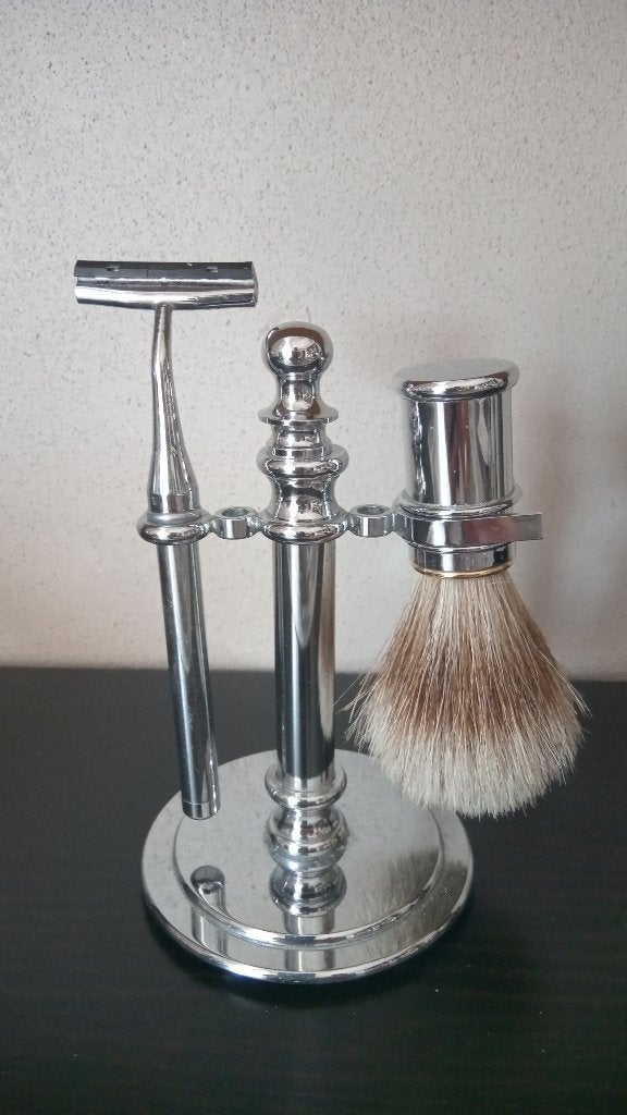 Klassieke 3-delige Scheerset (Chroom), Ophalen of Verzenden
