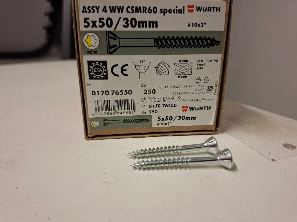 Assy schroeven van Wurth, Ophalen of Verzenden, Info@123bouwmaterialen.nl, Minder dan 50 mm, Schroeven