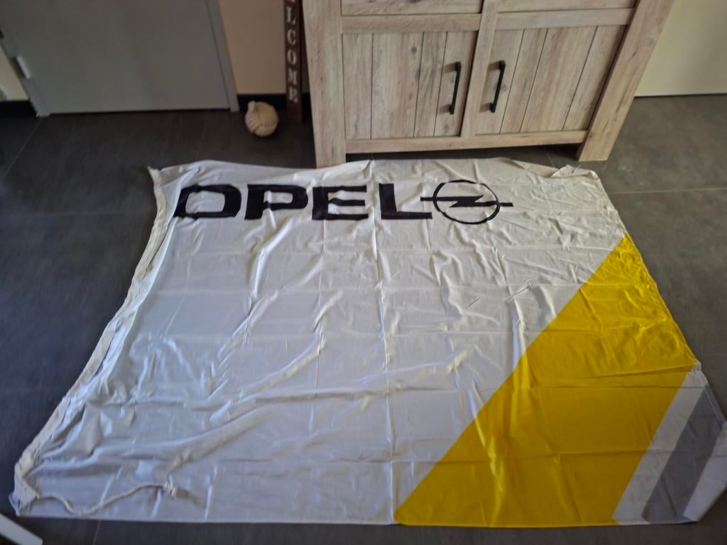Opel vlag groot, Ophalen of Verzenden, Zo goed als nieuw, Reclamebord