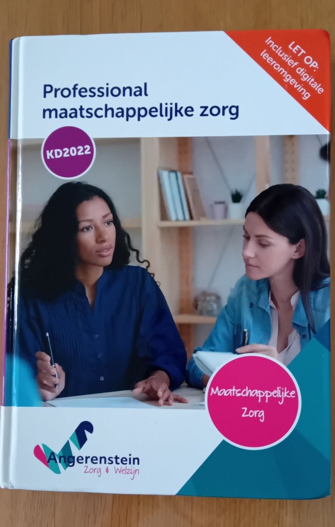 Angerenstein MBO Maatschappelijke zorg KD2022, Boeken, Ophalen of Verzenden, Zo goed als nieuw, Overige niveaus, Angerenstein Welzijn