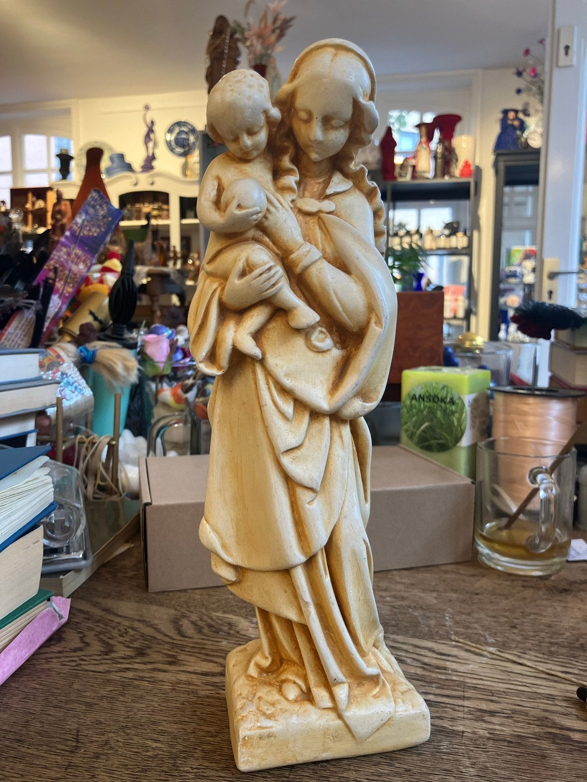Vintage Maria met Kind Beeld - Religieuze Decoratie, Ophalen of Verzenden