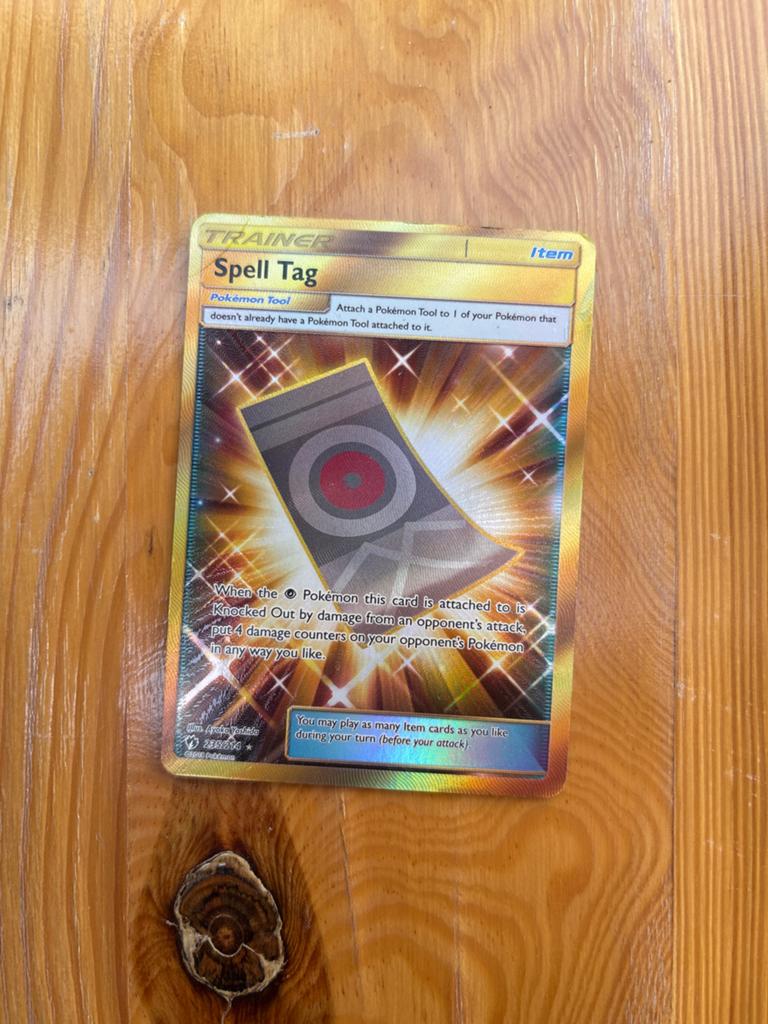 Spell tag pokemon kaart trainer, Ophalen of Verzenden, Zo goed als nieuw, Losse kaart