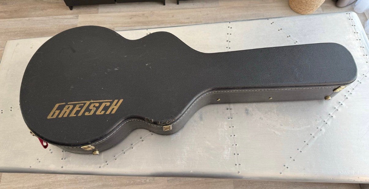 Gretsch gitaarkoffer - rood pluche, Ophalen of Verzenden, Gebruikt, Elektrische gitaar