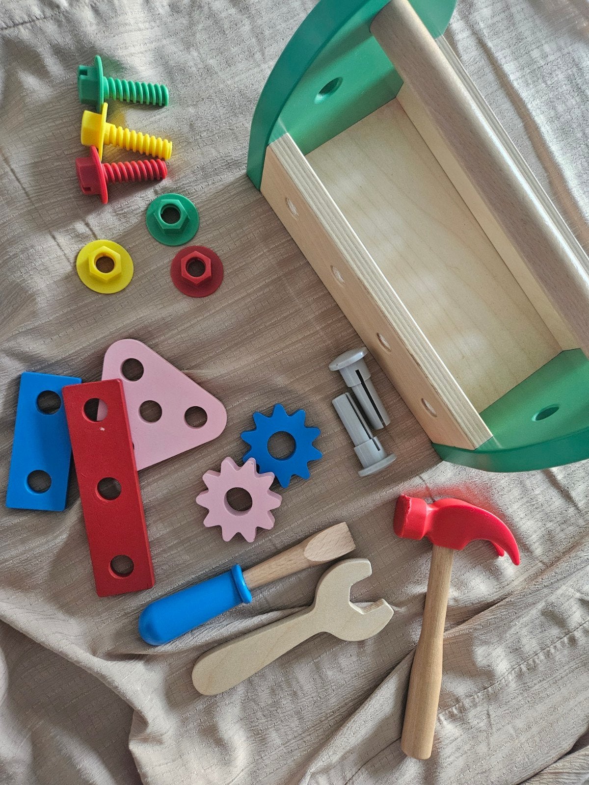 Ikea houten gereedschapskist - BLOMFLUGA, Kinderen en Baby's, Ophalen of Verzenden, Gebruikt, Bouwen
