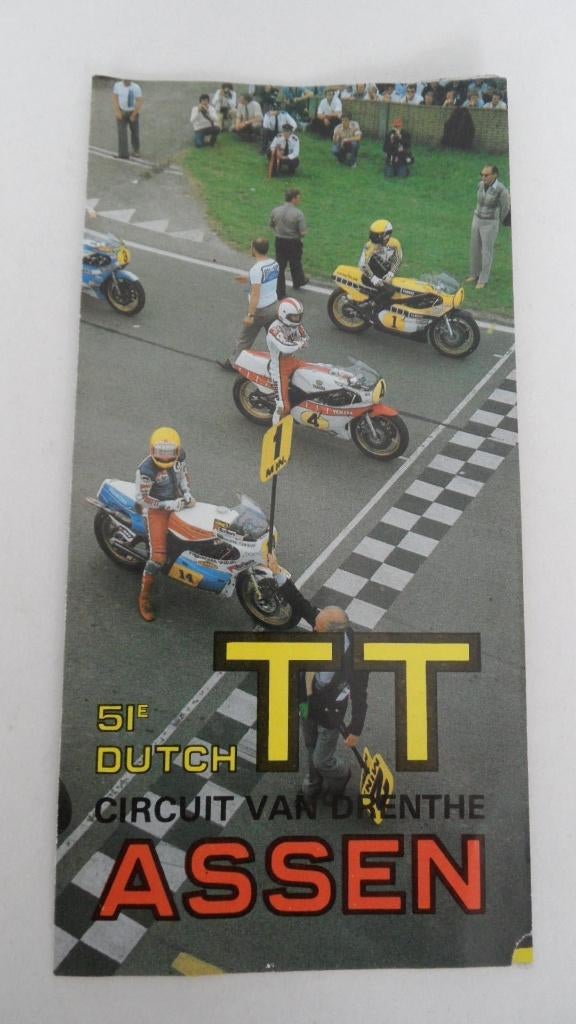 TT Assen 1981 motorwegrace 51e Dutch TT flyer, Verzenden, Zo goed als nieuw, Motoren