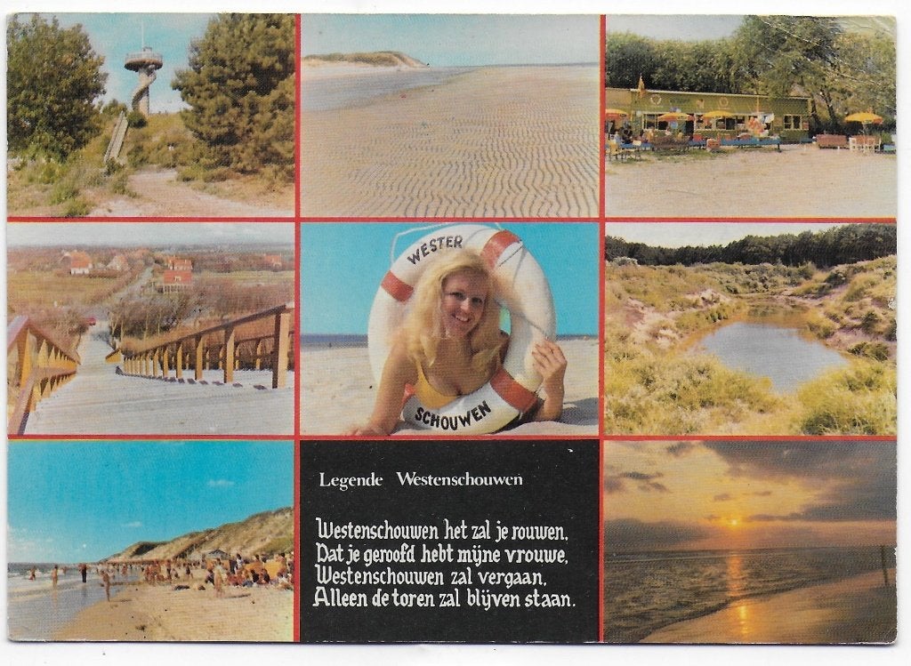 Westenschouwen Gelopen Ansichtkaart ( B5920), Ophalen of Verzenden, 1980 tot heden, Gelopen