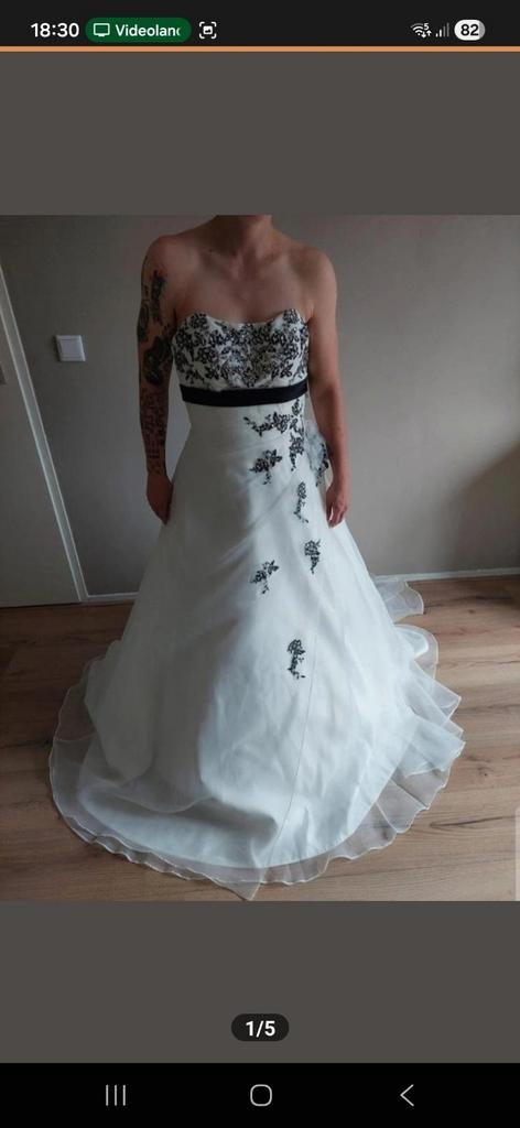 Nieuwe trouwjurk Miss Paris met hoepel en antislip, Trouwjurk, Miss Paris, Wit, Nieuw