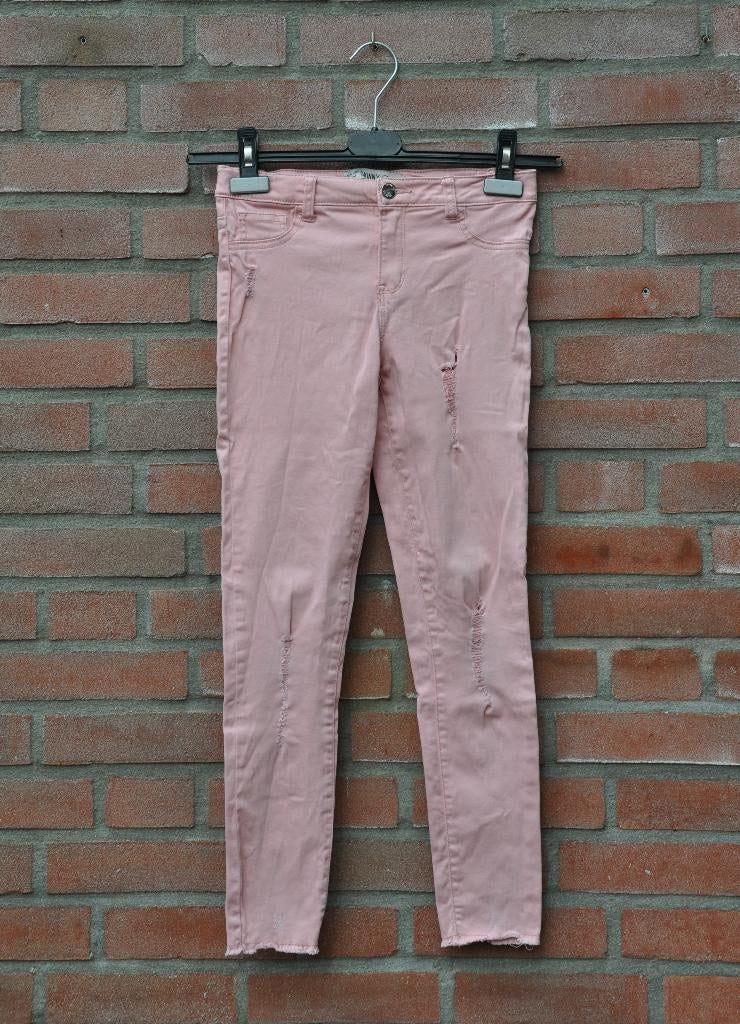roze skinny jeans 146, broek 146, jeans 146, kinderkleding 1, Kinderen en Baby's, Kinderkleding | Maat 146, Broek, Ophalen of Verzenden