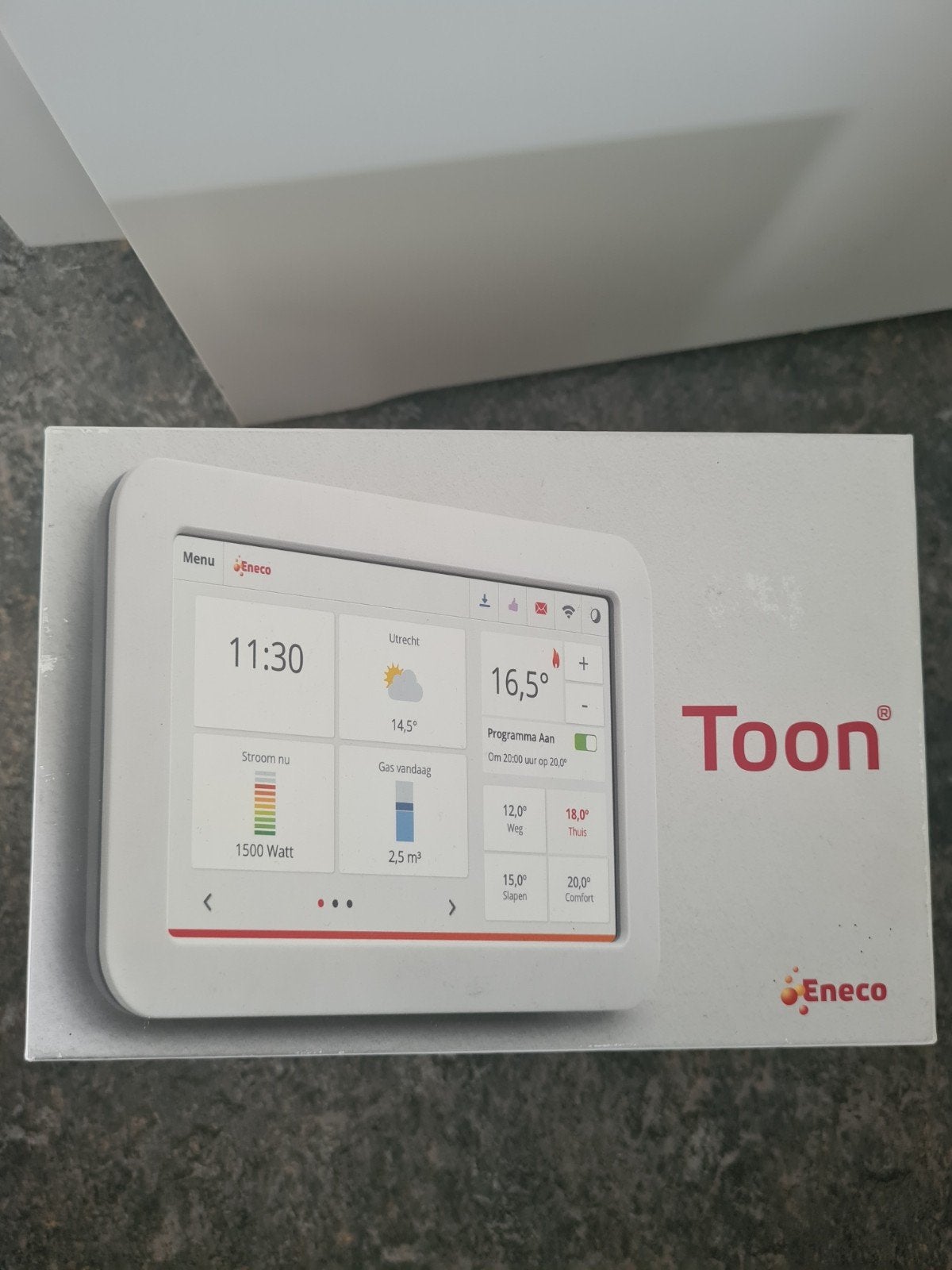 Toon Eneco slimme thermostaat, Ophalen of Verzenden, Slimme thermostaat, Zo goed als nieuw