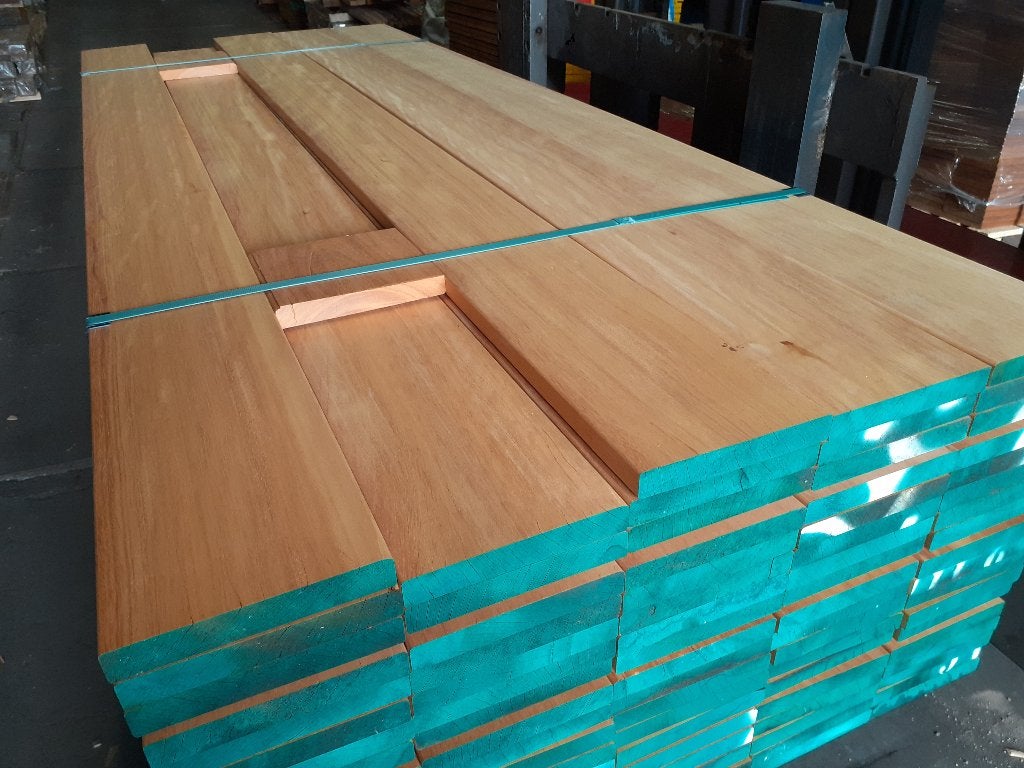 Bilinga vlonderplanken 27x190mm- extra breed- 3 lengtematen, Planken, Nieuw, Ophalen of Verzenden, Hardhout