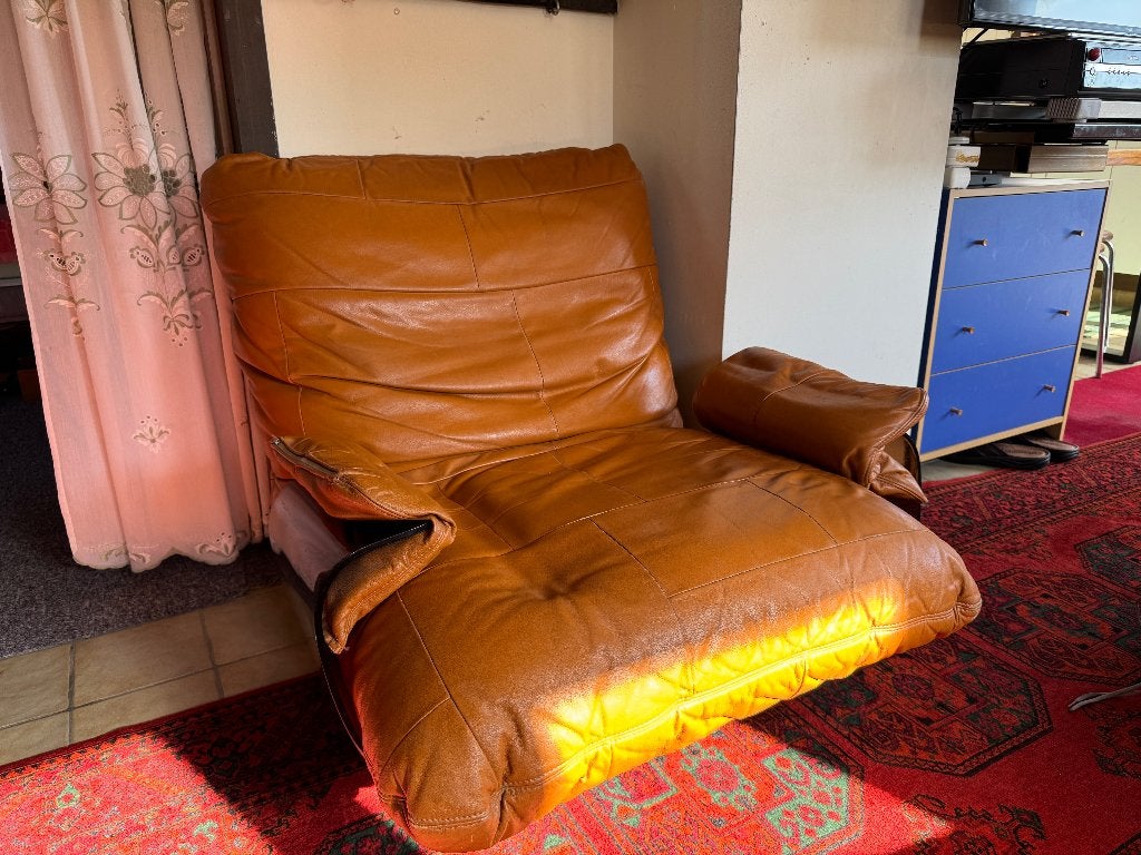 Ligne Roset Marsala salon set - Ducaroy - cognac leder, Antiek en Kunst, Ophalen