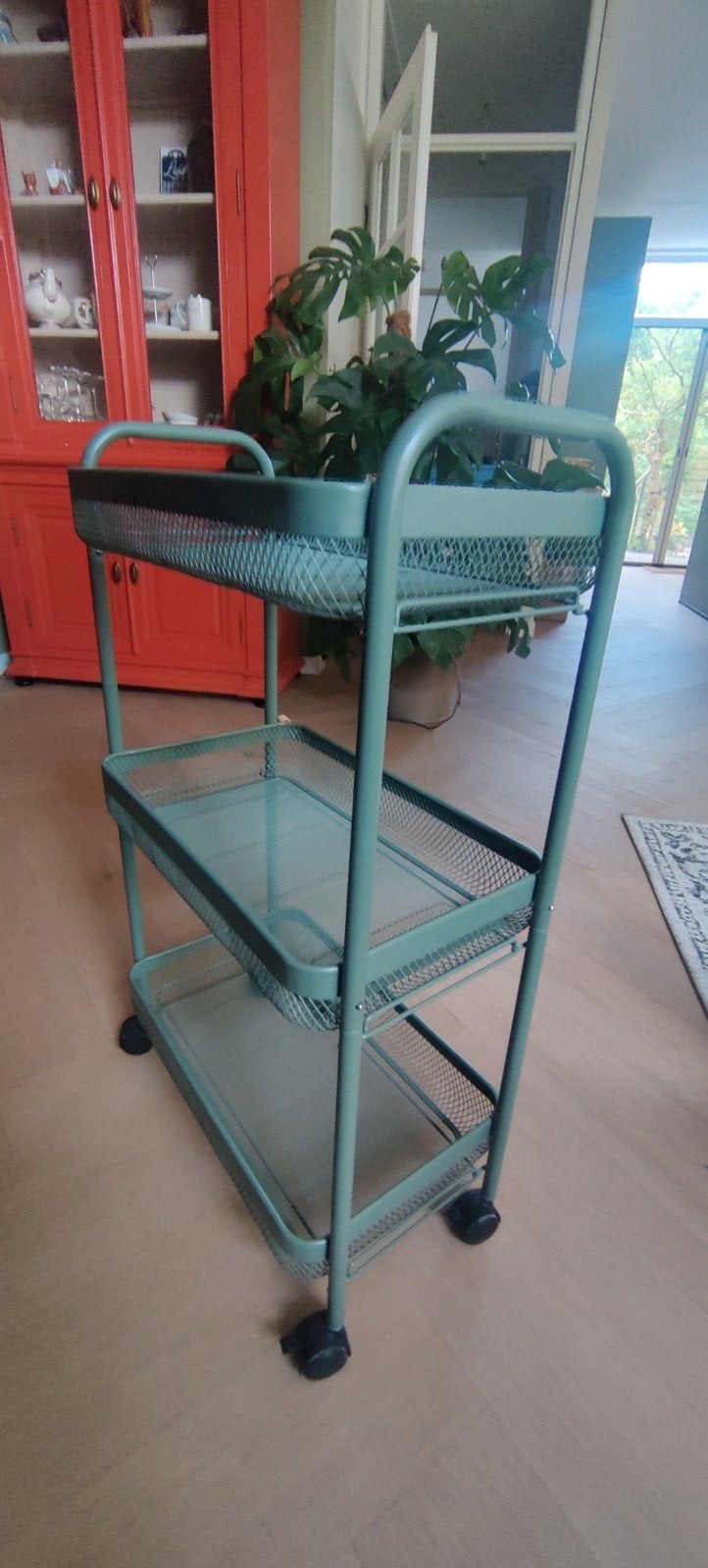 Mooie keuken trolley te koop, Ophalen, Groen, Keukentrolley, Zo goed als nieuw