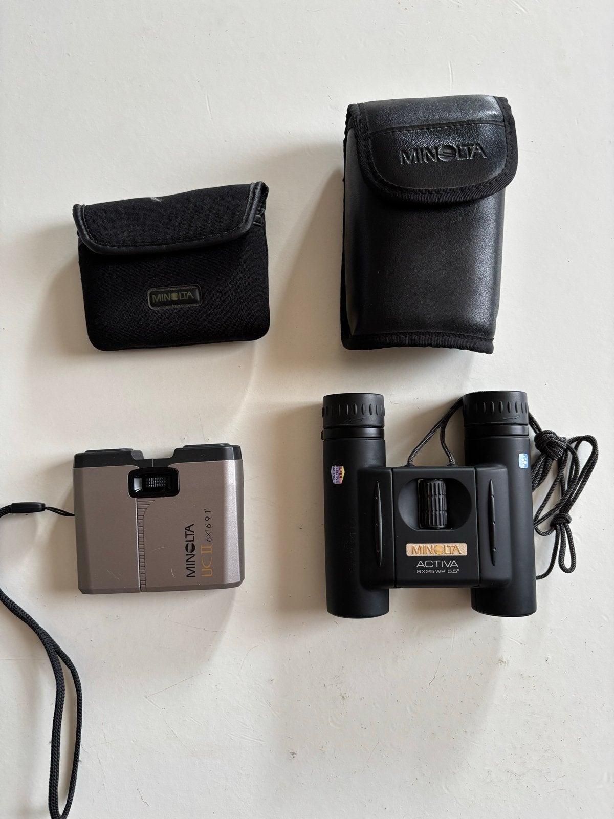 Minolta Verrekijker Activa 8x25WP & Minolta Riva Zoom 115, Ophalen, Gebruikt, Dakkant (recht), 8 tot 12x