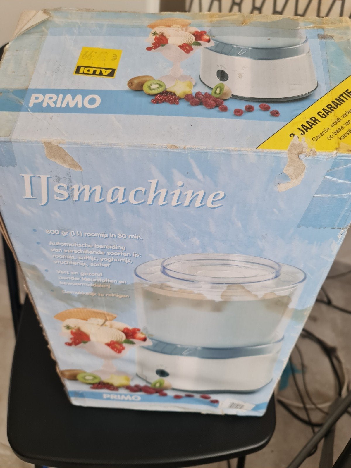 Primo IJsmachine - Nieuw, slechts één keer geprobeerd, Ophalen of Verzenden
