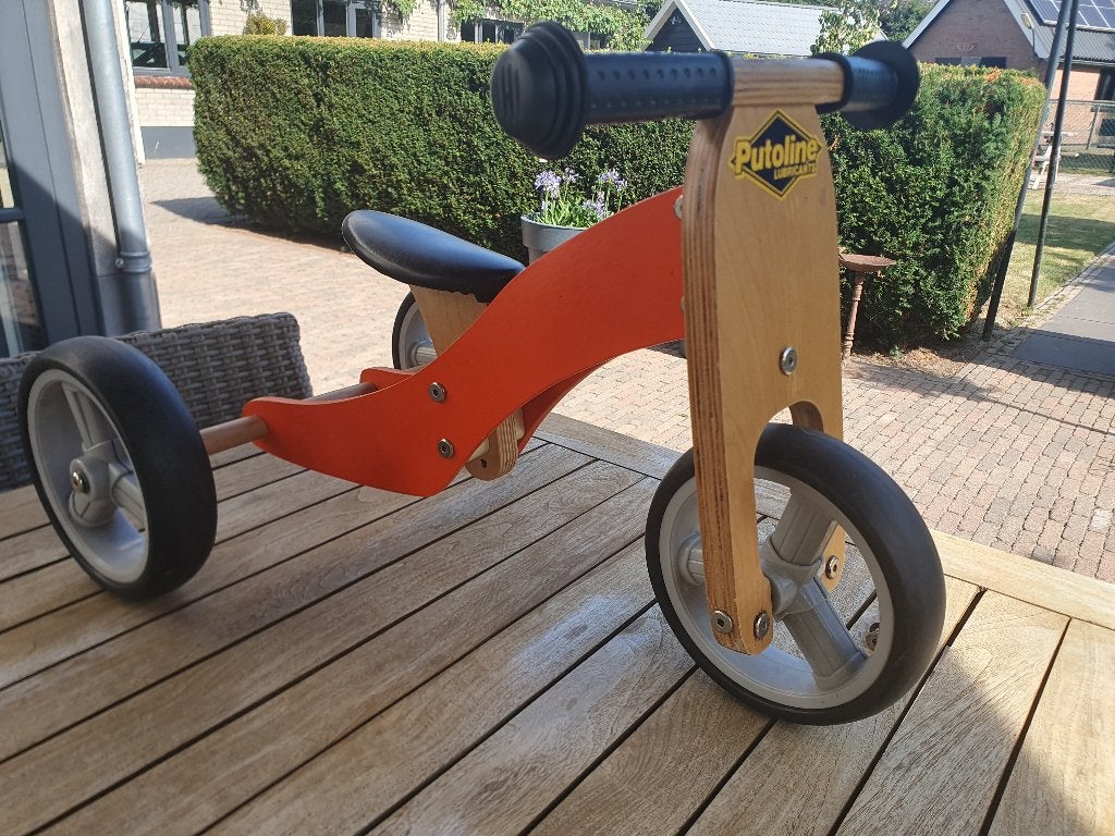 Houten driewieler, Ophalen, Zo goed als nieuw, Onbekend