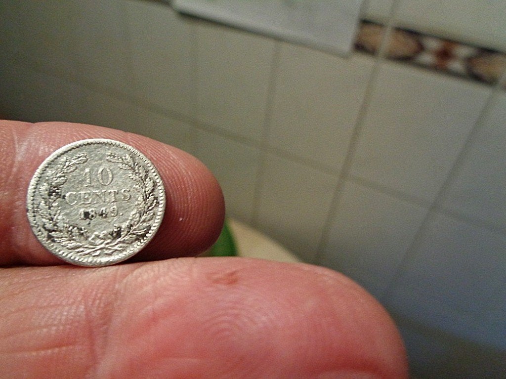 10 Cent 1849, Postzegels en Munten, Ophalen of Verzenden, Koning Willem II, 10 cent, Zilver
