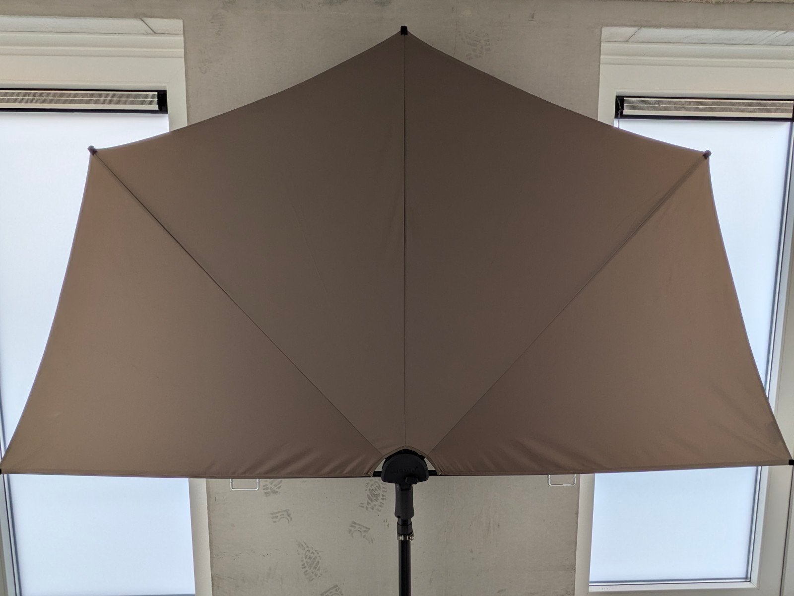 Vrijhangende zweefparasol Sunwave 270cm taupe met hoes, Ophalen, Zweefparasol, Verstelbaar