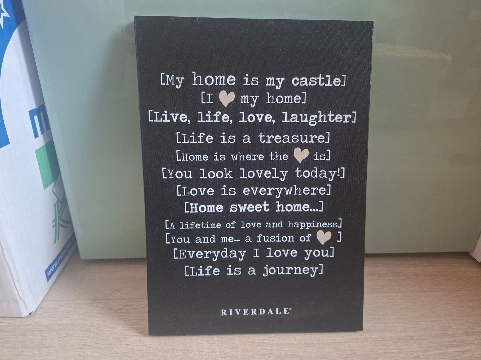 Riverdale decoratiebord met inspirerende quotes, Huis en Inrichting, Ophalen of Verzenden, Zo goed als nieuw, Zwart, Modern
