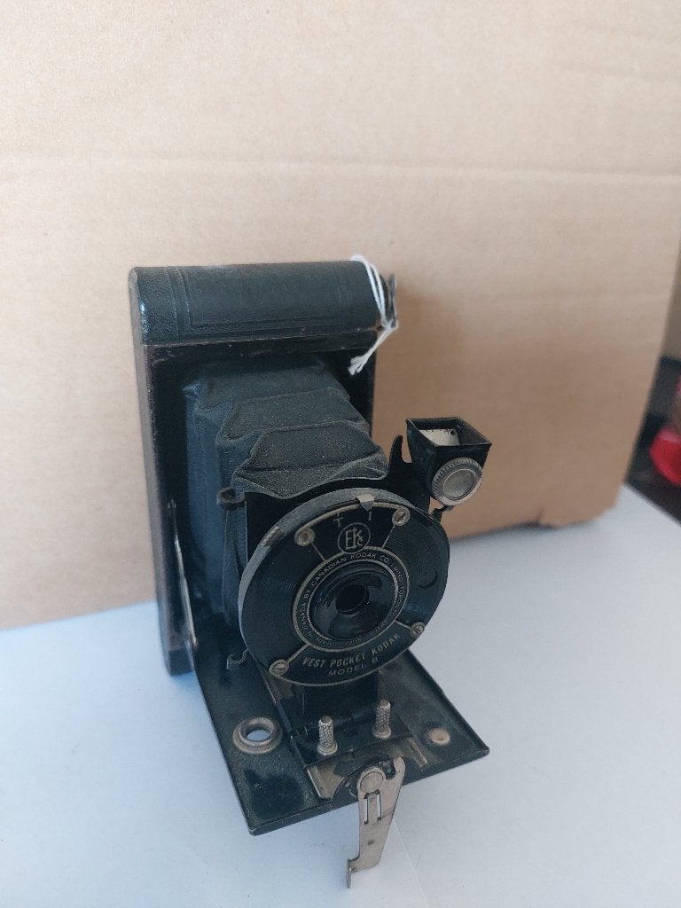 Vintage Kodak Vest Pocket Model B+origineel leren tasje (12), Ophalen of Verzenden, Voor 1940, Fototoestel