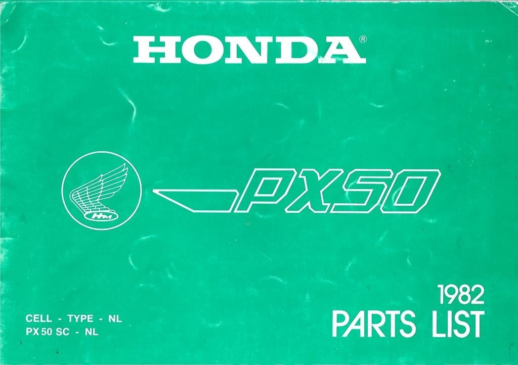 Honda PX50 Holland Parts list (1115z) 1980 1981 1982, Fietsen en Brommers, Ophalen of Verzenden, Zo goed als nieuw