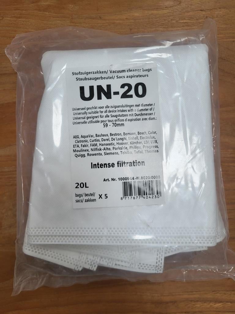 Universele stofzuigerzakken UN-20 (5 stuks), Overige merken, Overige typen, Nieuw, Ophalen