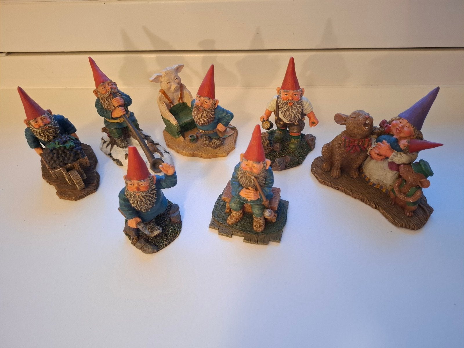 Gnomes Rien Poortvliet kabouters - set van 6, Ophalen of Verzenden, Gebruikt