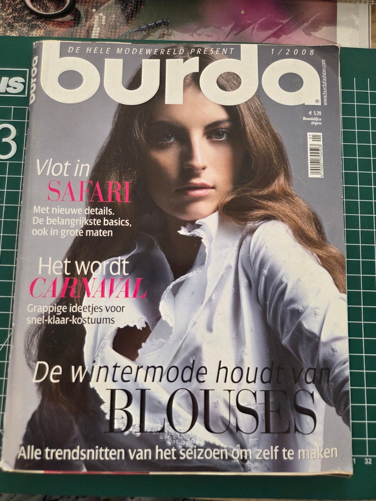 Burda Mode Tijdschrift 1/2008 - Safari, Carnaval, Blouses, Overige typen, Vrouw, Nieuw, Burda