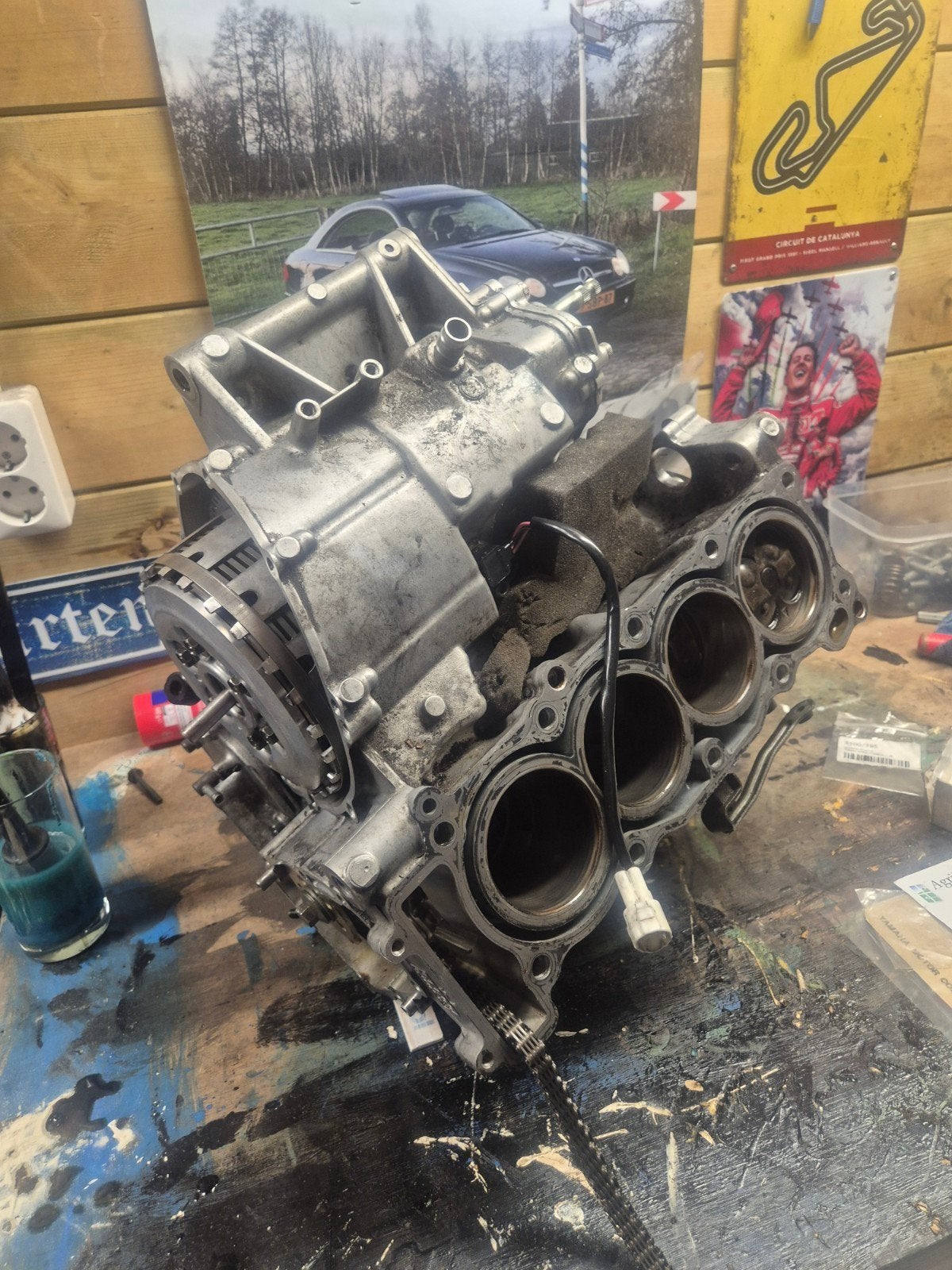 Yamaha R6 RJ03 motorblok, Motoren, Ophalen, Gebruikt