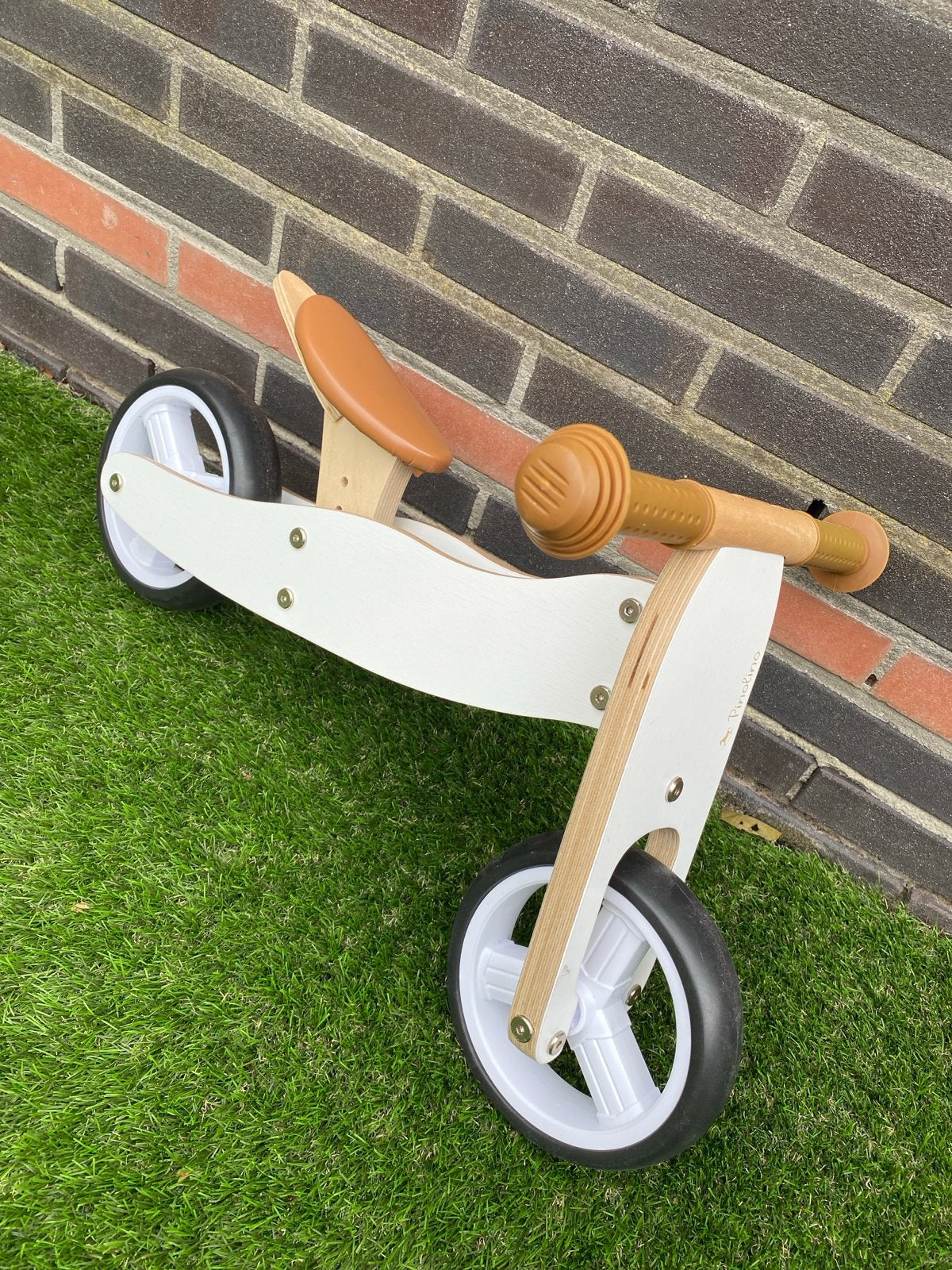 Pinolino Loopfiets 'Pino' - Wit/Hout, Ophalen, Zo goed als nieuw, Loopfiets