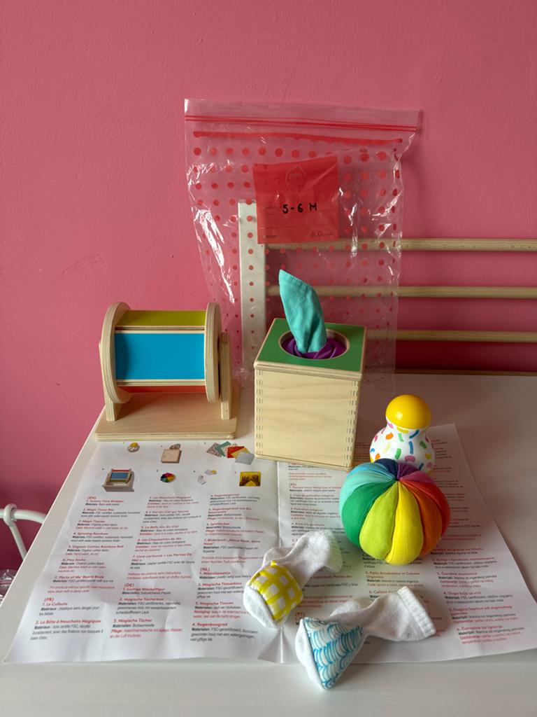 Lovevery Montessori speelgoed set 5-6 maanden, Ophalen, Gebruikt, Overige typen