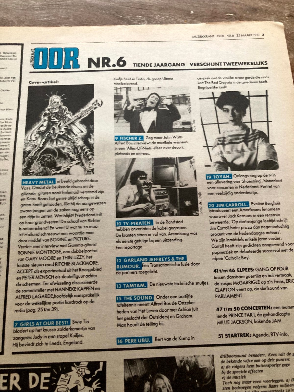Muziekkrant OOR 1981 GARY MOORE Thin Lizzy GAMMA Stampij, Ophalen of Verzenden, Zo goed als nieuw, Muziek, Film of Tv