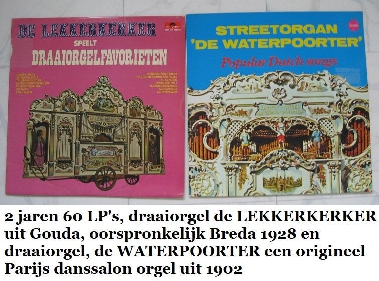 2 X jaren 60 LP, DRAAIORGELS, Fotohoes, Ophalen of Verzenden, Zo goed als nieuw, 12 inch