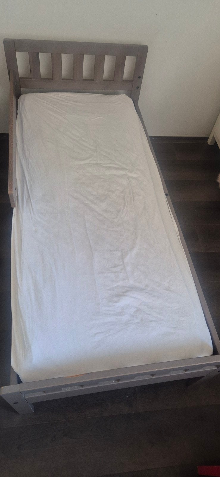 Ikea kinderbed met matras en matrasbeschermer, Ophalen, Gebruikt, 70 tot 85 cm, 140 tot 160 cm