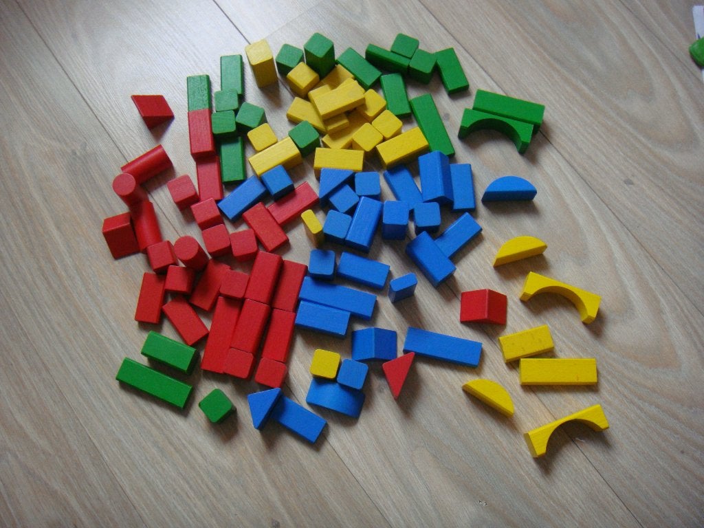 100 gekleurde Heros Houten Blokken in goede staat!, Ophalen of Verzenden, Zo goed als nieuw