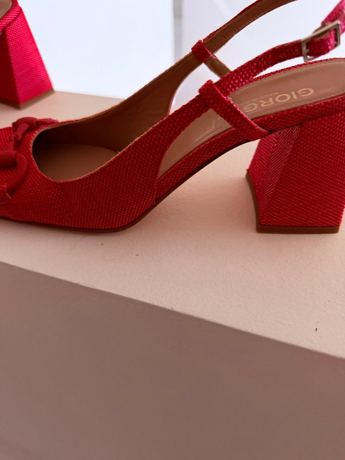 Rode slingback pumps van Giorgia.F, maat 40, Pumps, Nieuw, Ophalen of Verzenden, Rood