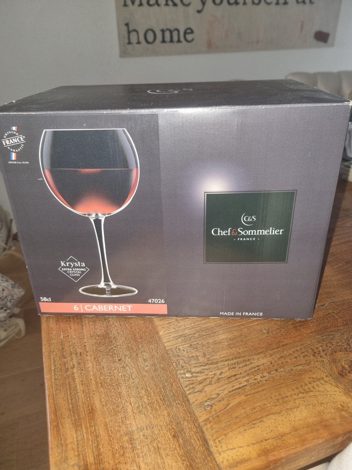 Nieuw in doos: 6 Chef & Sommelier rode wijnglazen, Huis en Inrichting, Glas of Glazen, Nieuw, Ophalen of Verzenden, Glas