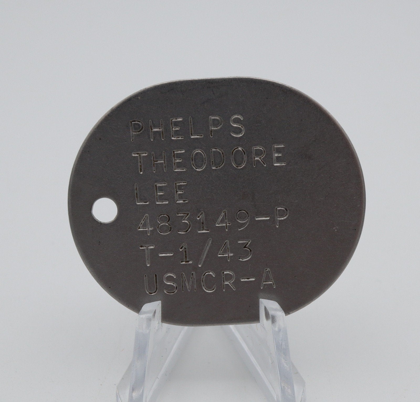 US WWII Marine Corps Dog Tag (3), Ophalen of Verzenden, Marine, Amerika, Embleem of Badge