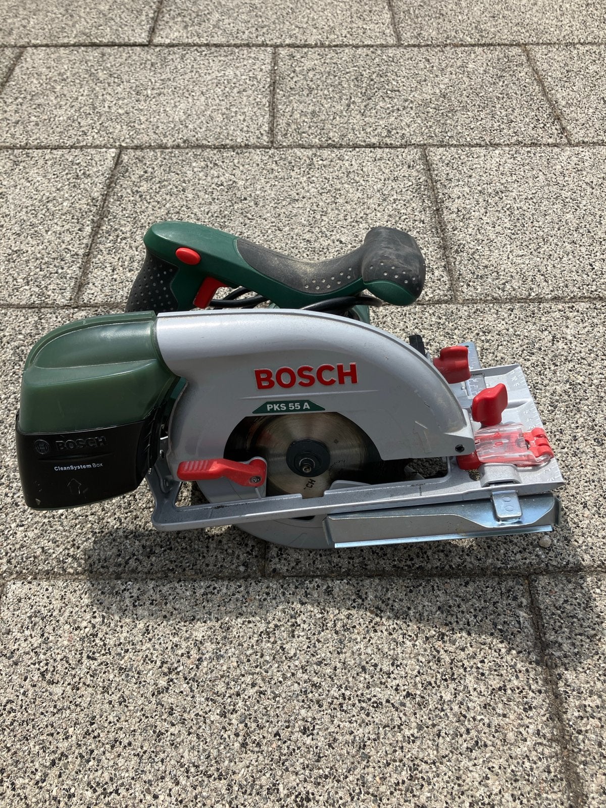Bosch PKS 55 A Cirkelzaag - Krachtig en Betrouwbaar, Gebruikt, Cirkelzaag, Ophalen of Verzenden, 30 tot 70 mm