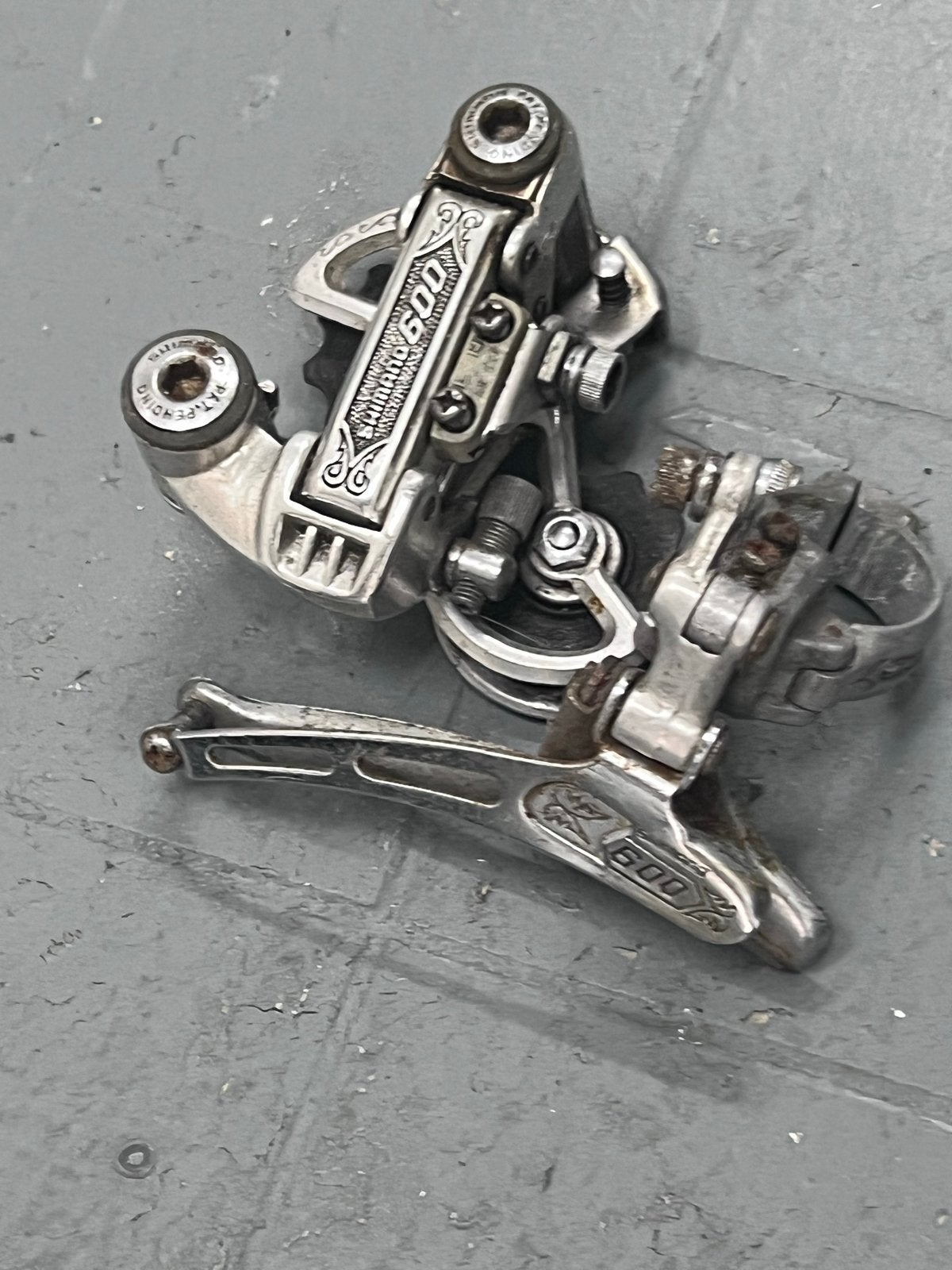Shimano 600 Derailleur - Vintage Fiets Onderdeel, Gebruikt, Ophalen of Verzenden, Derailleur of Ketting, Aluminium