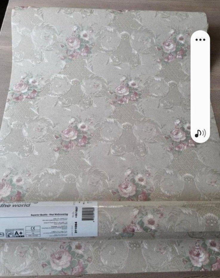 Eijffinger behang Engelse bloem Windsor nr. 311084 voorradig, Ophalen of Verzenden, 75 m² of meer, Beige