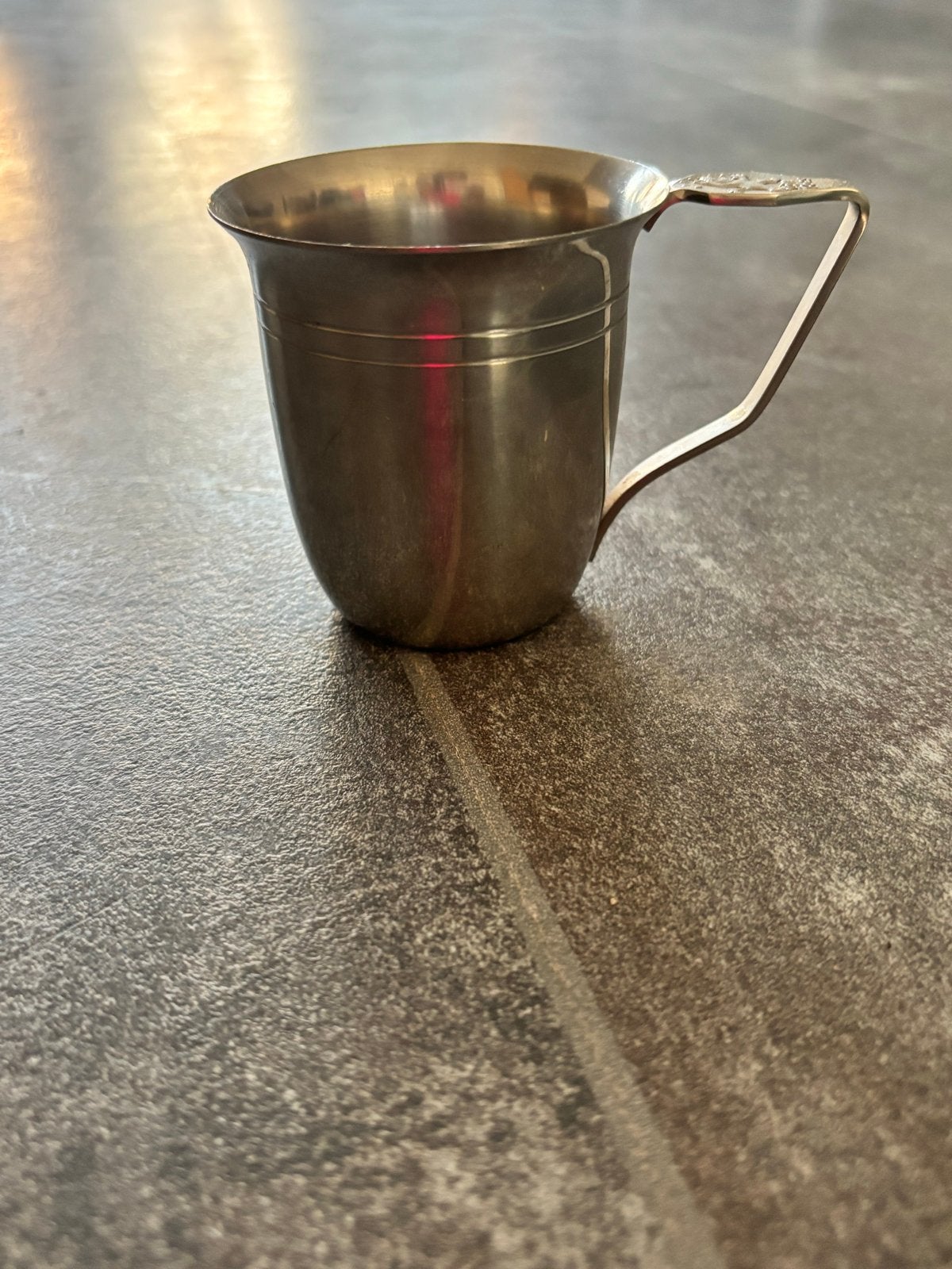 Antieke Zilveren Beker met Handvat, Ophalen of Verzenden, Zilver