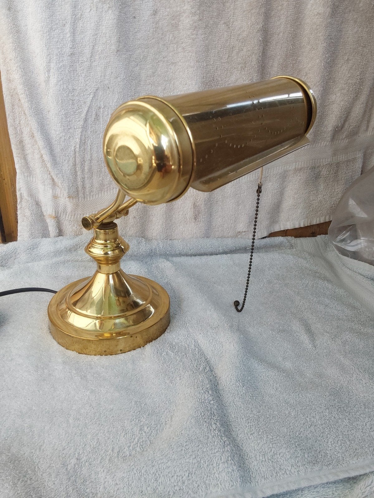 NOTARISLAMP PIANOLAMP LAMP JAREN ANVIA GISPEN BUROLAMP GOUD, Ophalen of Verzenden