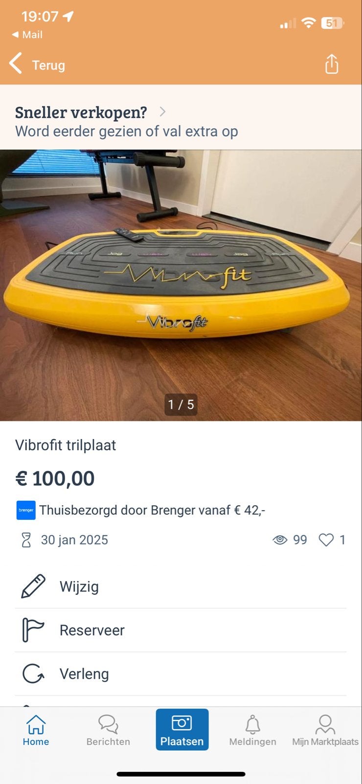 Vibrofit trilplaat, Sport en Fitness, Ophalen of Verzenden, Zo goed als nieuw, Trilplaat