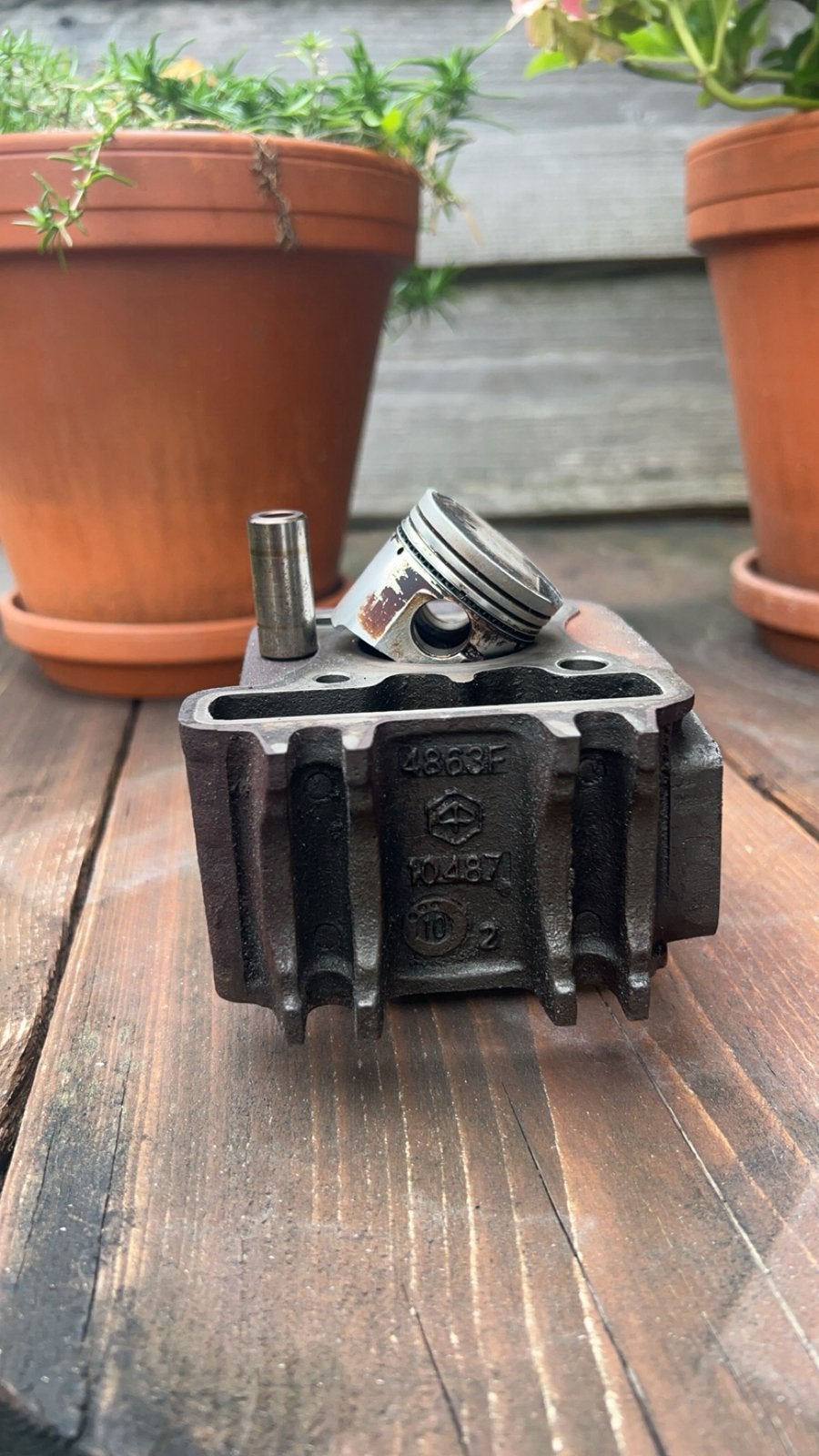 4t 50cc cilinder + zuiger + zuigerpen, Ophalen of Verzenden, Gebruikt, Cilinder