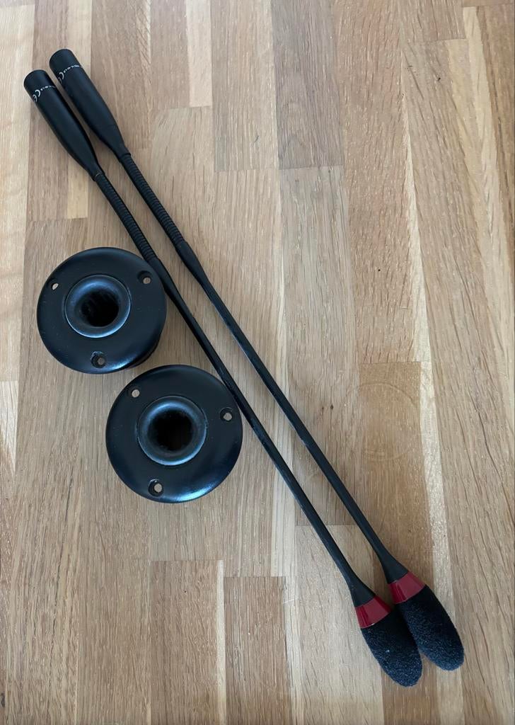 2x Sennheiser MEG 14-40-LB met tablemount, Muziek en Instrumenten, Microfoons, Gebruikt, Overige typen, Ophalen of Verzenden